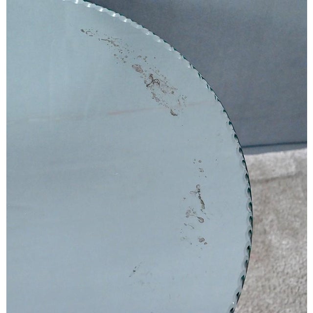 Small Mirrored Glass & Walnut Side Table, 1940s For Sale - Image 4 of 15