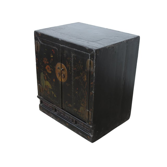Mid 19 Century Hand Painted Antique Chinese Cabinet For Sale - Image 4 of 11