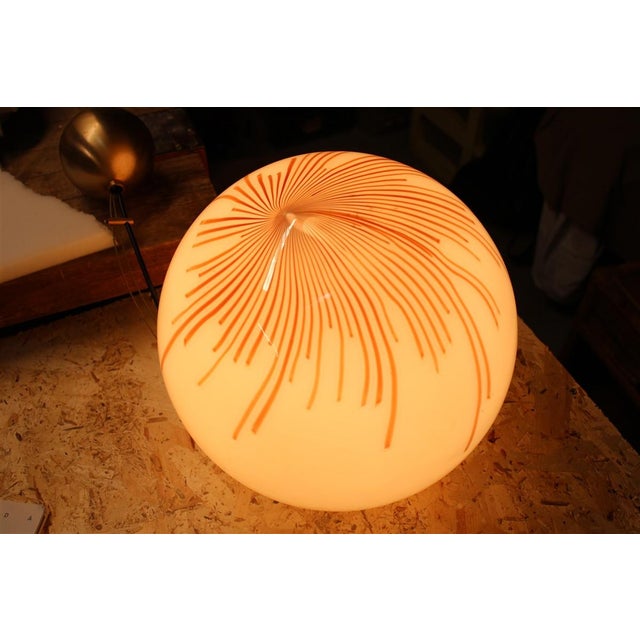 Anemone Pendant in Murano Glass and Brass from Venini, Italy, 1970s For Sale - Image 12 of 12