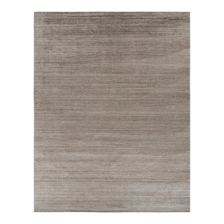 Rug & Kilim’s Oversized Textural Rug in Solid Beige-Brown Tones and Striae For Sale