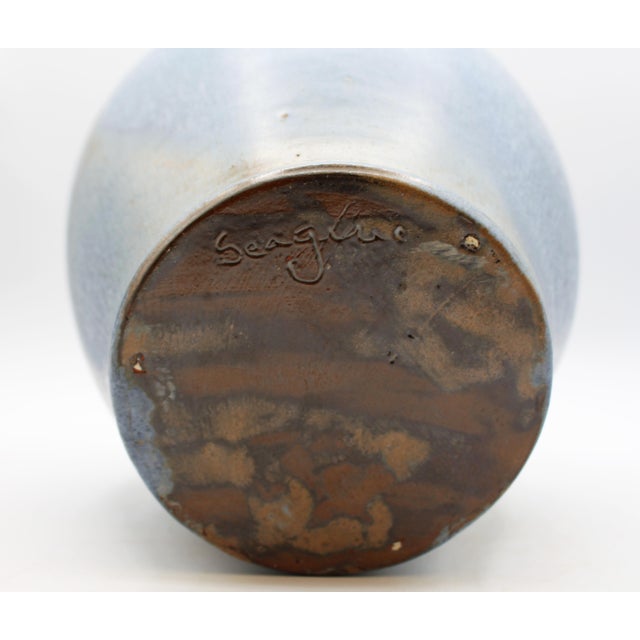C. 1980s "Seagrove" Pottery Large Turned Vase by Walter & Dot Auman For Sale - Image 4 of 6