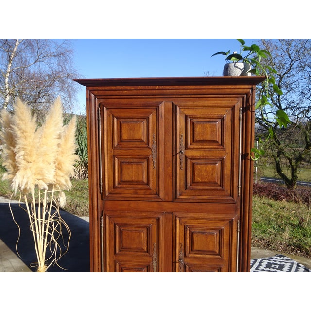 Vintage High Sideboard in Oak, 1960s For Sale - Image 3 of 18