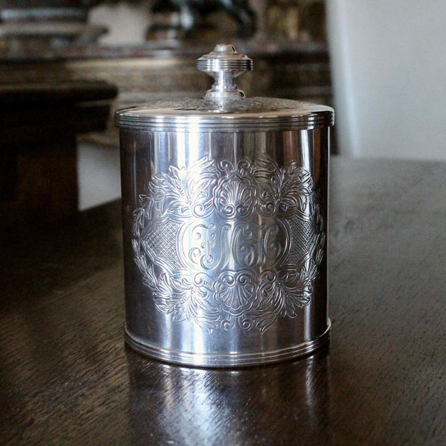 Small English Silver Plate Tea Caddies, Henry Birks and Sons- A Pair For Sale - Image 10 of 12