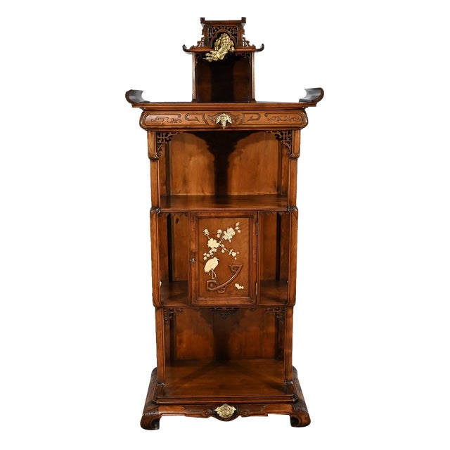 Small Late 19th Century Asian Style Cabinet attributed to Gabriel Viardot For Sale