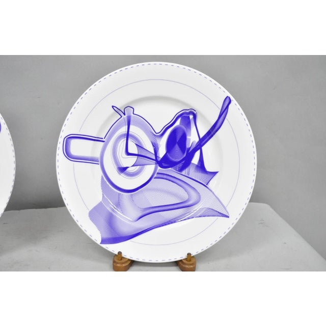 Early 20th Century Frank Stella David Mirvish Designs Vortex Engravings 5-8 Indigo Plate - Set of 4 For Sale - Image 5 of 13