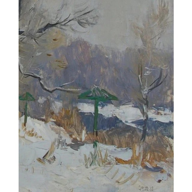 Winter Impressionism Oil Painting, Ukrainian Artist Skubak, 1988 50-61 For Sale - Image 6 of 6