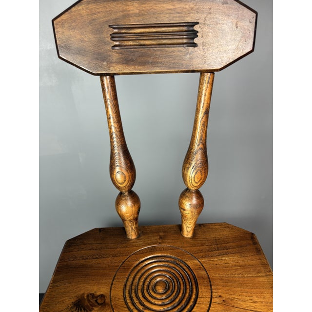 Wood Small Mid-Century French Brutalist Modernist Side Chair in the style of Charles Dudouyt, 1950s For Sale - Image 7 of 13