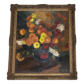 Russel White, Still Life with Floral Bouquet, 1953, Painting, Framed For Sale