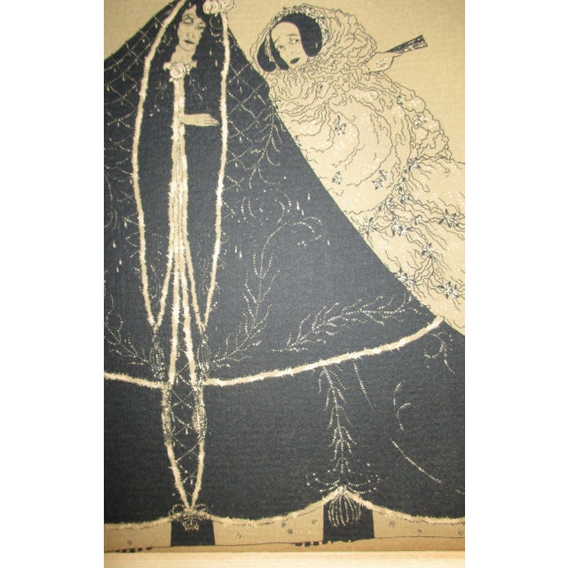 Apricot Pair of Line Block Print Illustrations Book Plates - a Pair For Sale - Image 8 of 10