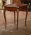 19th Century French Louis XV Walnut Marquetry Side Table With Leather Top For Sale - Image 9 of 9