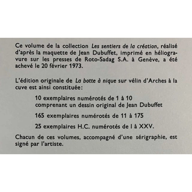 Jean Dubuffet Lithograph Limited Edition - Abstract Vacuum Forms W/Frame For Sale - Image 4 of 4