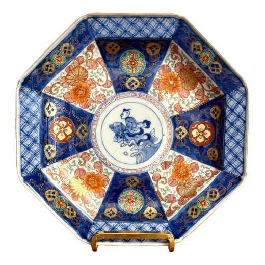 Antique Japanese Imari Hexagonal Plate, 1900 For Sale