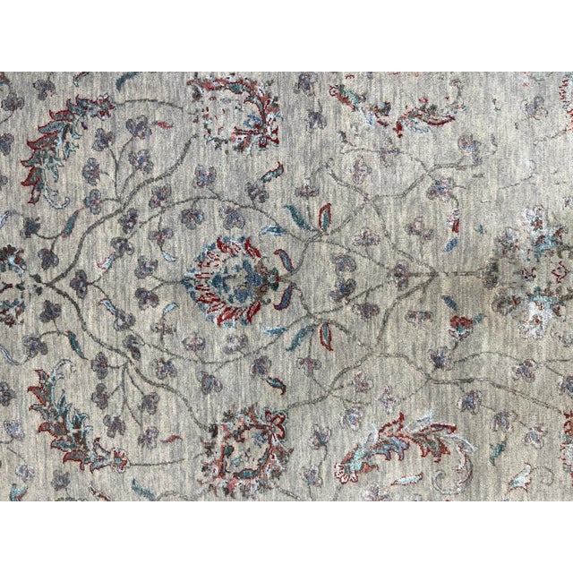 Silk and wool pile genuine hand made very fine vegetable dye Agra