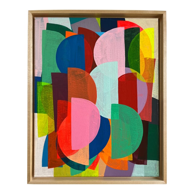 Color Rhythm: Bouncing Curves Abstract Art by Poppy Dodge For Sale