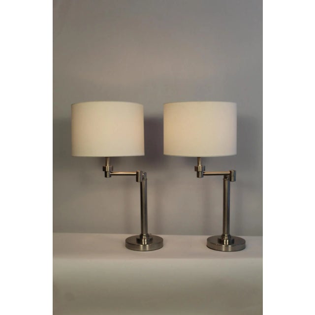 Mid-Century Modern Hanson Style Mid 20th Century Swing Arm Lamps For Sale - Image 3 of 12
