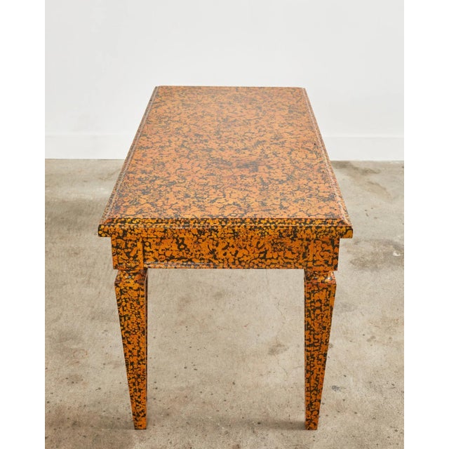 Ira Yeager English Regency Style Speckled Library Table by Ira Yeager For Sale - Image 4 of 13