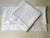 Antique French White Linen Bistro Tablecloths, Hemstitch Border, Mitered Corners, 43" Square | Pair | C. 1900 For Sale - Image 13 of 18