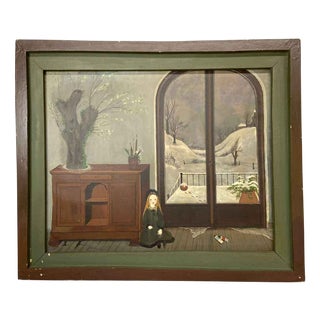 Surreal Composition, 1950s, Oil on Canvas, Framed For Sale