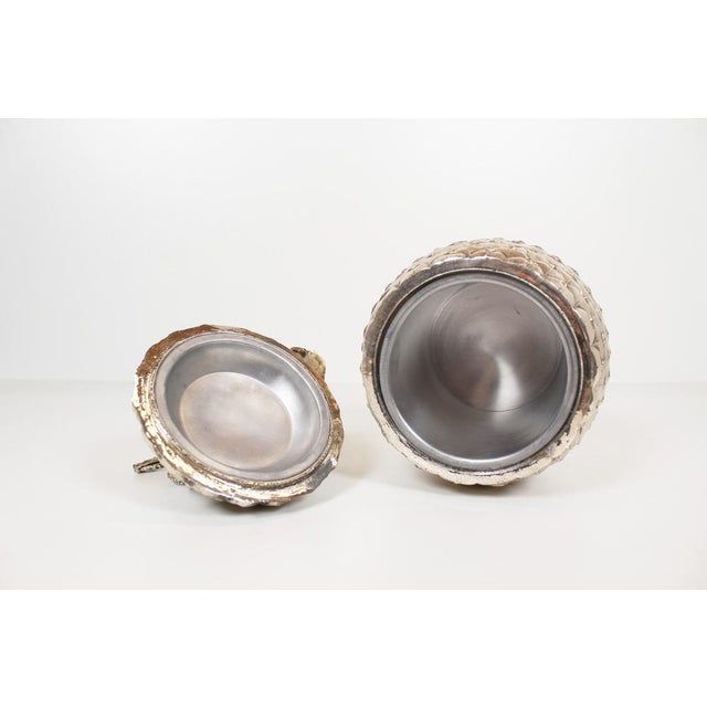 Silver Plated Acorn Ice Bucket by Mauro Manetti for Fonderia d'Arte, 1970s For Sale - Image 3 of 8