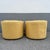 Vintage Mid Century Yellow Tufted Swivel Barrell Chairs With Pink Purple and Blue Stripes - A Pair For Sale - Image 10 of 12