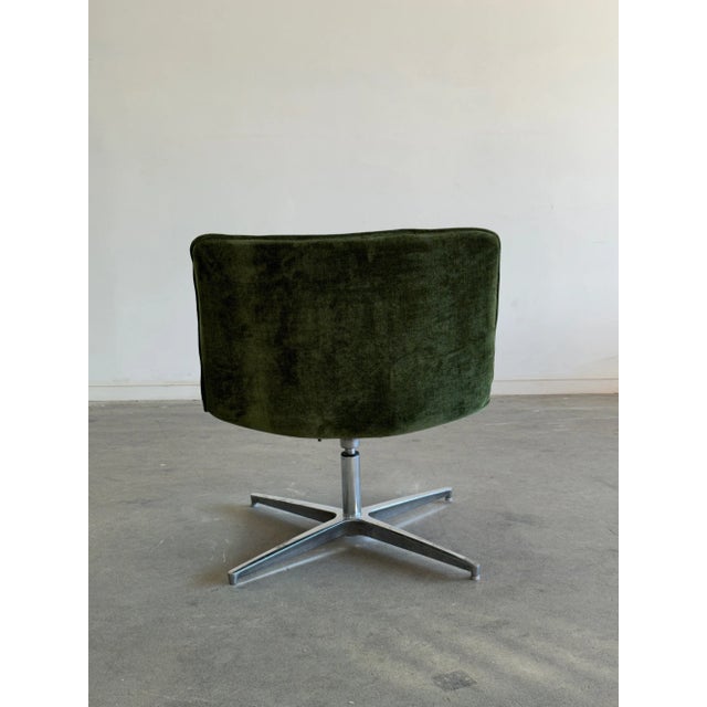 Swivel Lounge Chairs in Chenille For Sale - Image 4 of 12