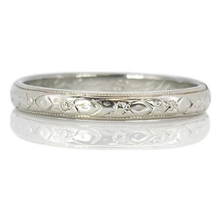 Art Deco Jr Wood & Son’s Wedding Ring, g.e. To e.k. 6-15-24, Size 8.75 For Sale