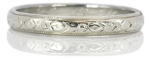 Art Deco Jr Wood & Son’s Wedding Ring, g.e. To e.k. 6-15-24, Size 8.75