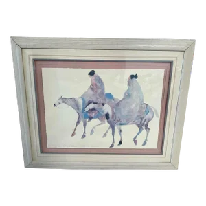 1970s Carol Grigg Artwork Framed