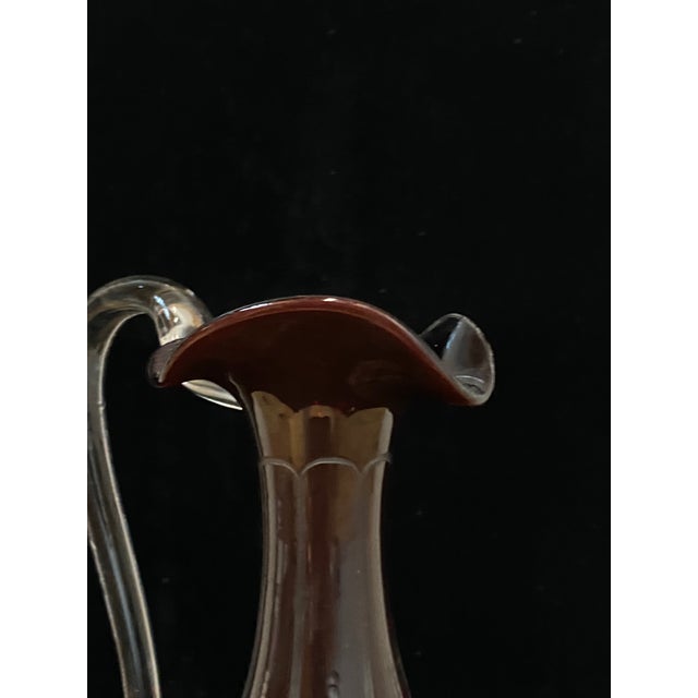 Art Nouveau Bordeaux Red Crystal Decanter, 1910s For Sale - Image 6 of 12