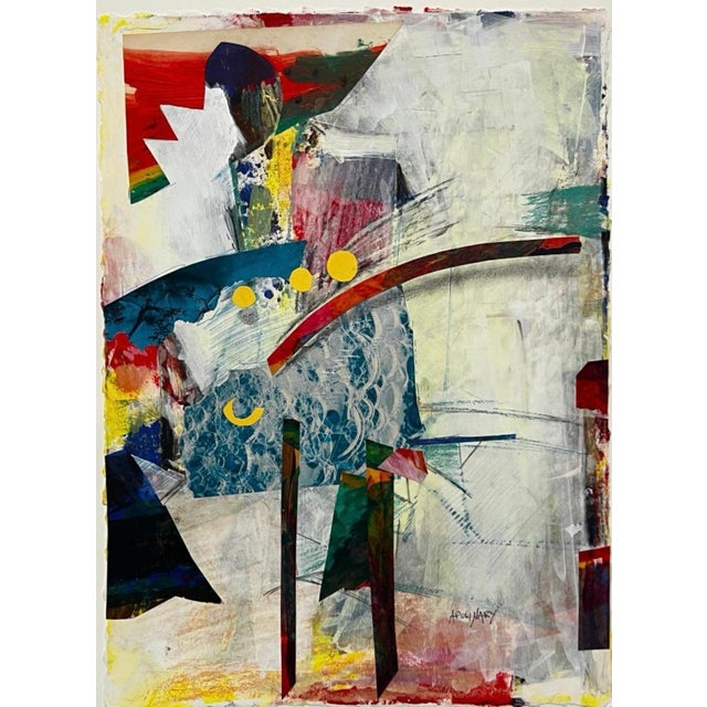 Apolinary Smolarek, Abstract Composition, 1980s, Mixed Media on Paper For Sale - Image 6 of 7