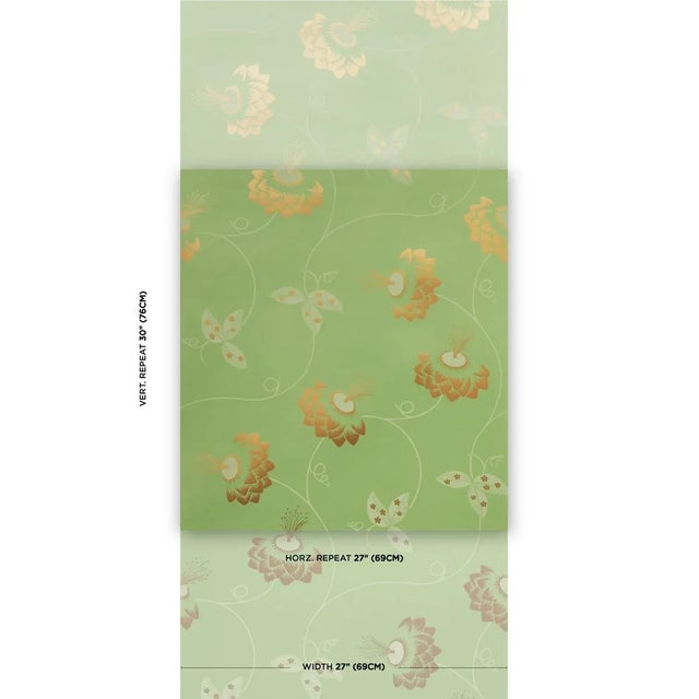 Neisha Crosland used a stencil to create Merlin, a magical climbing floral pattern with a modern Art Deco inspired...