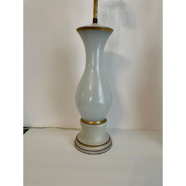 Italian Opalescent Glass Lamps - A Pair For Sale In New York - Image 6 of 9