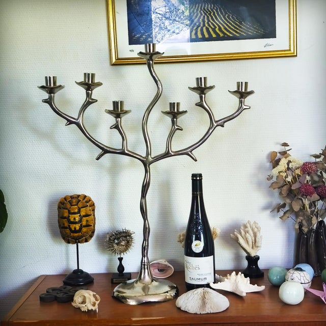 Vintage Candleholder in Aluminum, 1970s For Sale - Image 6 of 18