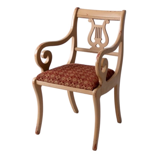 Antique Lyre Back Armchair For Sale