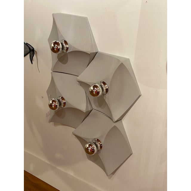 Mid-Century Modern Set of 4 Vintage 1960's Modular Sconces by Hoffmeister For Sale - Image 3 of 9