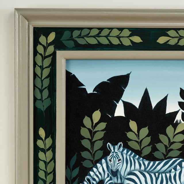 Pair of Jungle Paintings With Animals by Ruth Schindler For Sale - Image 4 of 18