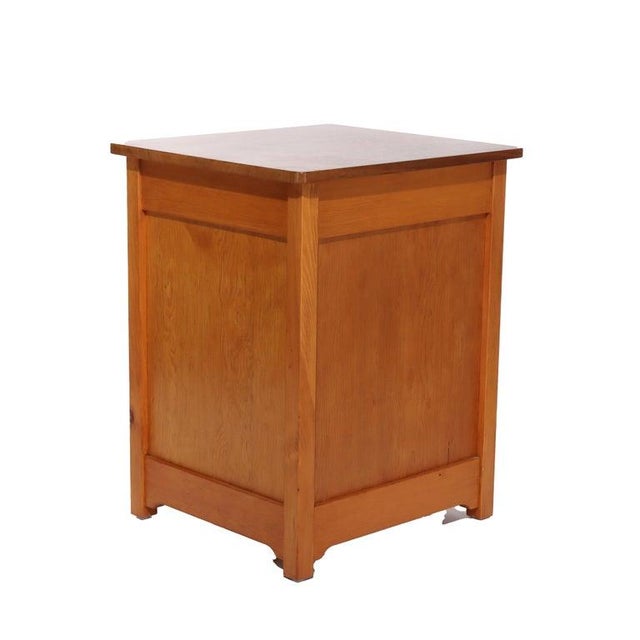 Antique Regional Mahogany Music Box Disk Cabinet With One Disk Circa 1920 For Sale - Image 6 of 9