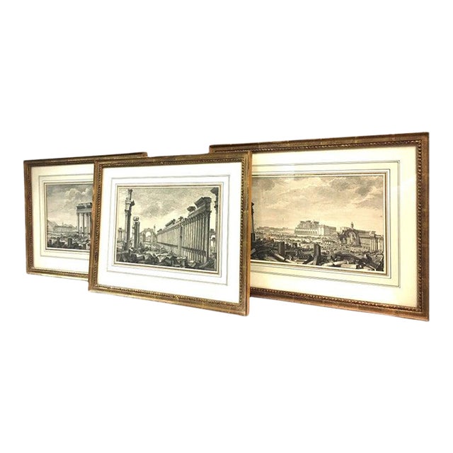 Set of Three Framed Neo-Classic Etchings the Ruins of Palmyra Robert Wood 1753 For Sale