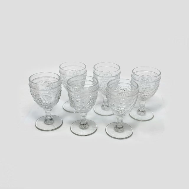 American Vintage Eapg Grape and Festoon Cordial Wine Glasses - Set of 6 For Sale - Image 3 of 3