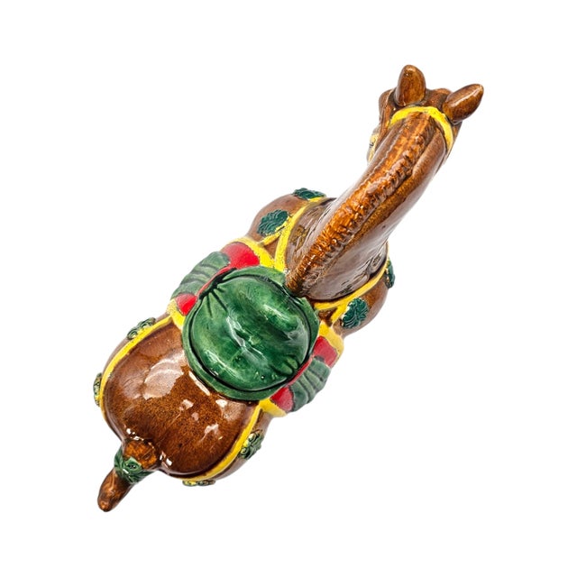 Tang Style Sancai Glaze Ceramic War Horse Sculpture, 12.5" For Sale - Image 10 of 15