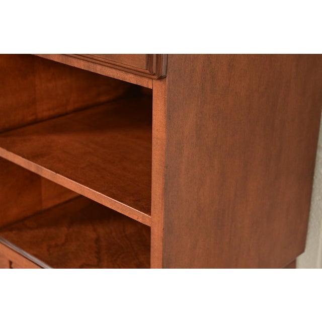 Stickley Brothers Antique Regency Solid Birch Faux Bamboo Nightstand, Newly Refinished For Sale - Image 12 of 18