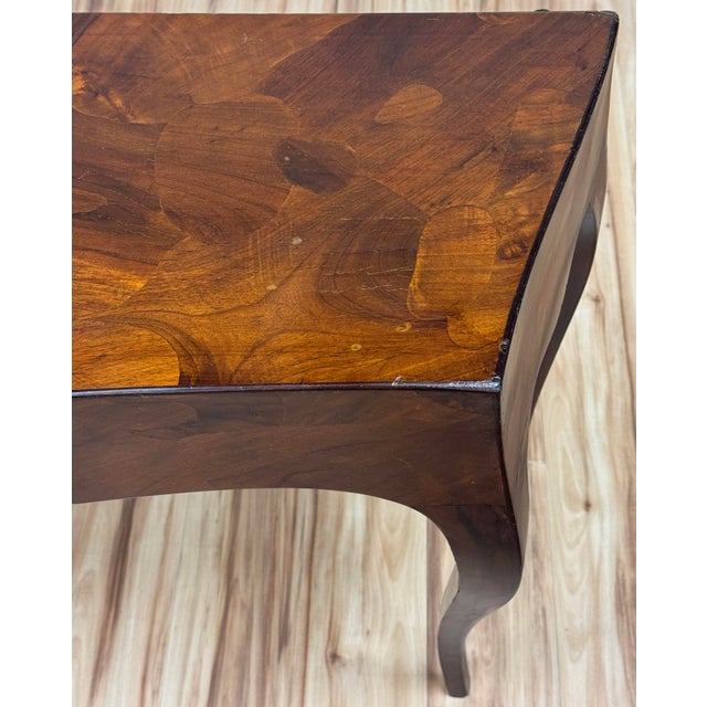 Italian Saber Leg Burlwood Console Table or Writing Desk For Sale - Image 16 of 17