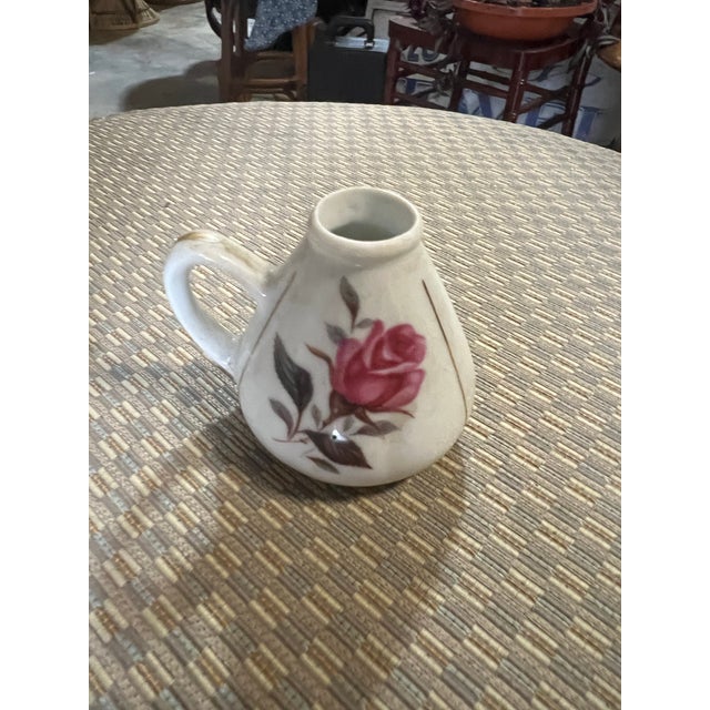 1970s Small Asian Floral Creamer Cup For Sale - Image 4 of 5