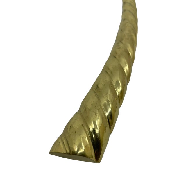 Late 20th Century Vintage Brass Bow Decorative Wall Accent For Sale - Image 5 of 9