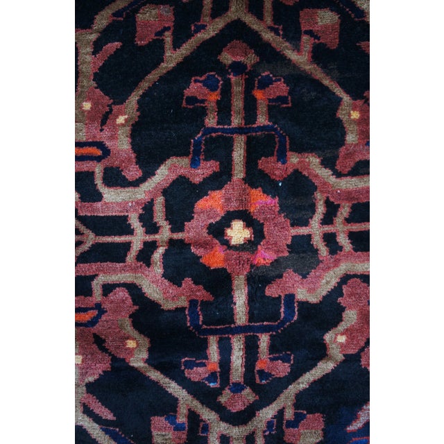 Mid 20th Century Semi Antique Oriental Wool Floral Vine Area Rug Carpet 6.5' X 9.5' For Sale - Image 5 of 12