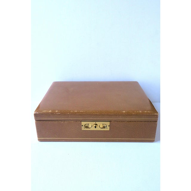 Modern Leather Jewelry Box Made in Spain, Similar to Italian For Sale - Image 3 of 12