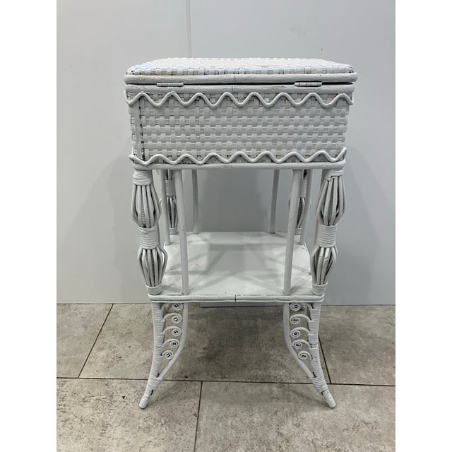 Late 19th Century Victorian Wicker Sewing Stand For Sale - Image 4 of 7