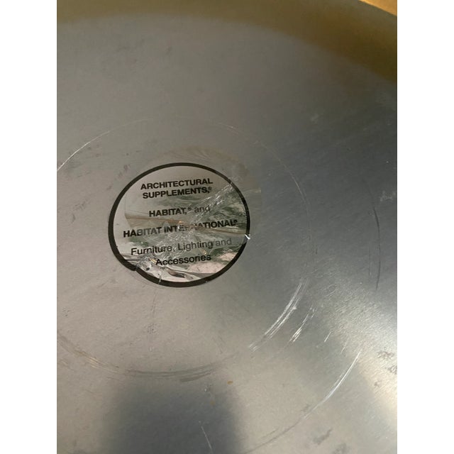 Metal Paul Mayen for Habitat Architectural Supplements Mirrored Gold Drum Cylinder Planter For Sale - Image 7 of 8