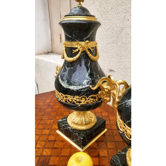 Marble and Bronze Cassolettes, Set of 2 For Sale - Image 13 of 18