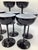 Vintage Carlo Moretti Italy Black White Cased Glass Tall Stem Champagne Coupes - Set of 8 For Sale In New York - Image 6 of 8